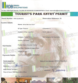 How to book Rwanda gorilla permits, buy a 2018 Gorilla Trek permits, get gorilla tracking permit for Rwanda for 2018 gorilla trek tours and gorilla safaris.